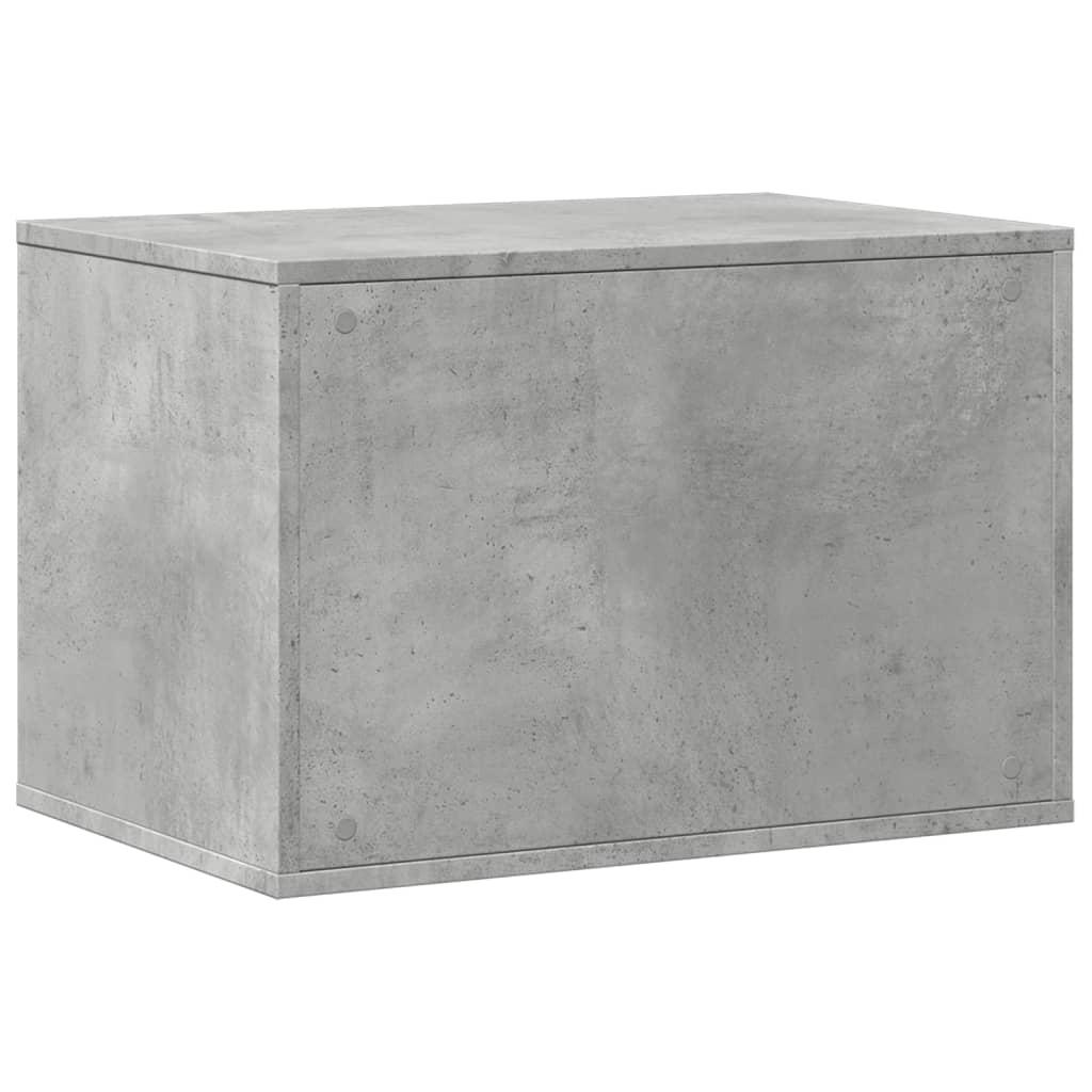 Toiletskjuler kattebakke 60x40x40 cm konstrueret træ betongrå