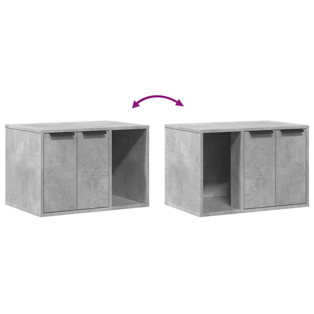 Toiletskjuler kattebakke 60x40x40 cm konstrueret træ betongrå