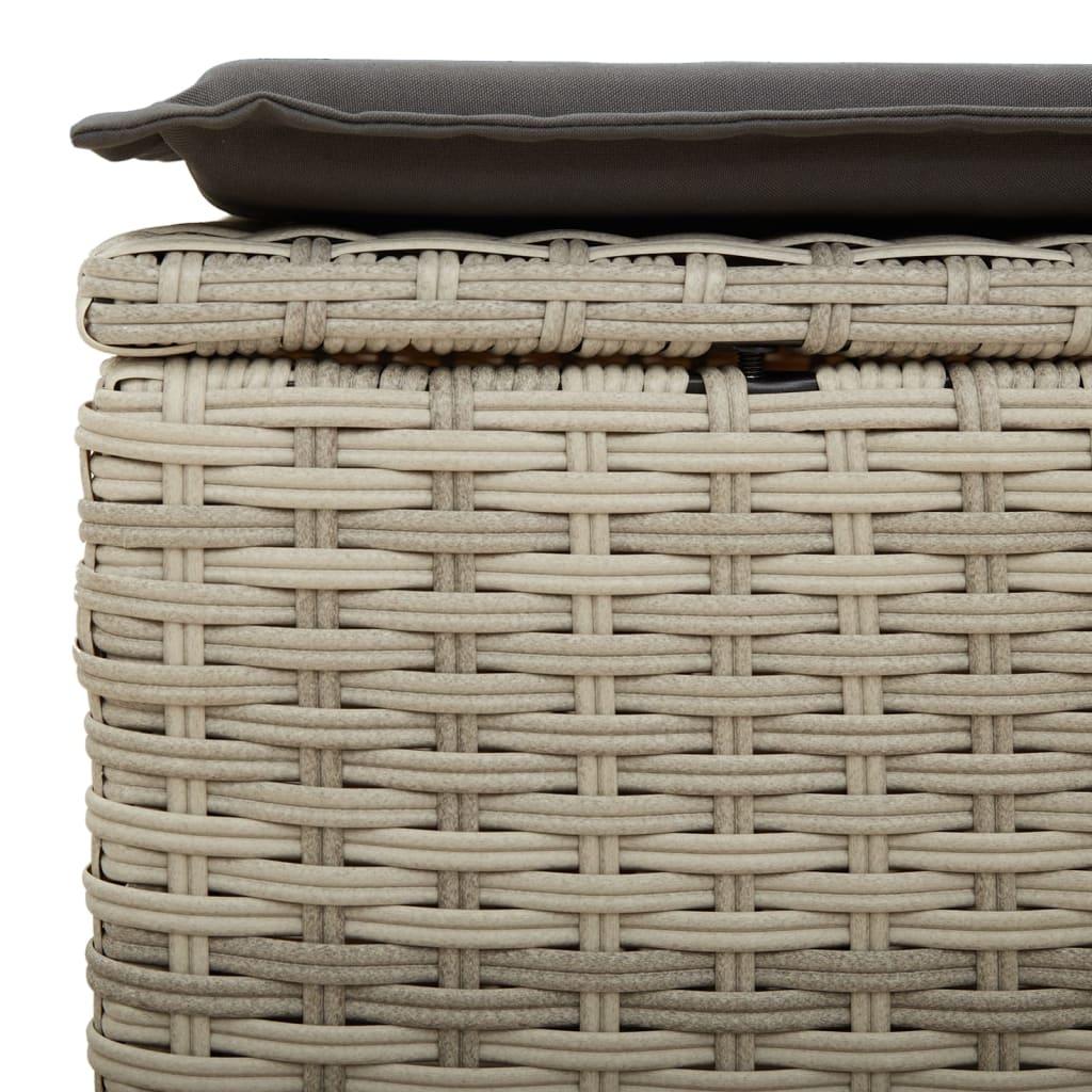Sofasæt til haven 6 dele med hynder polyrattan lysegrå