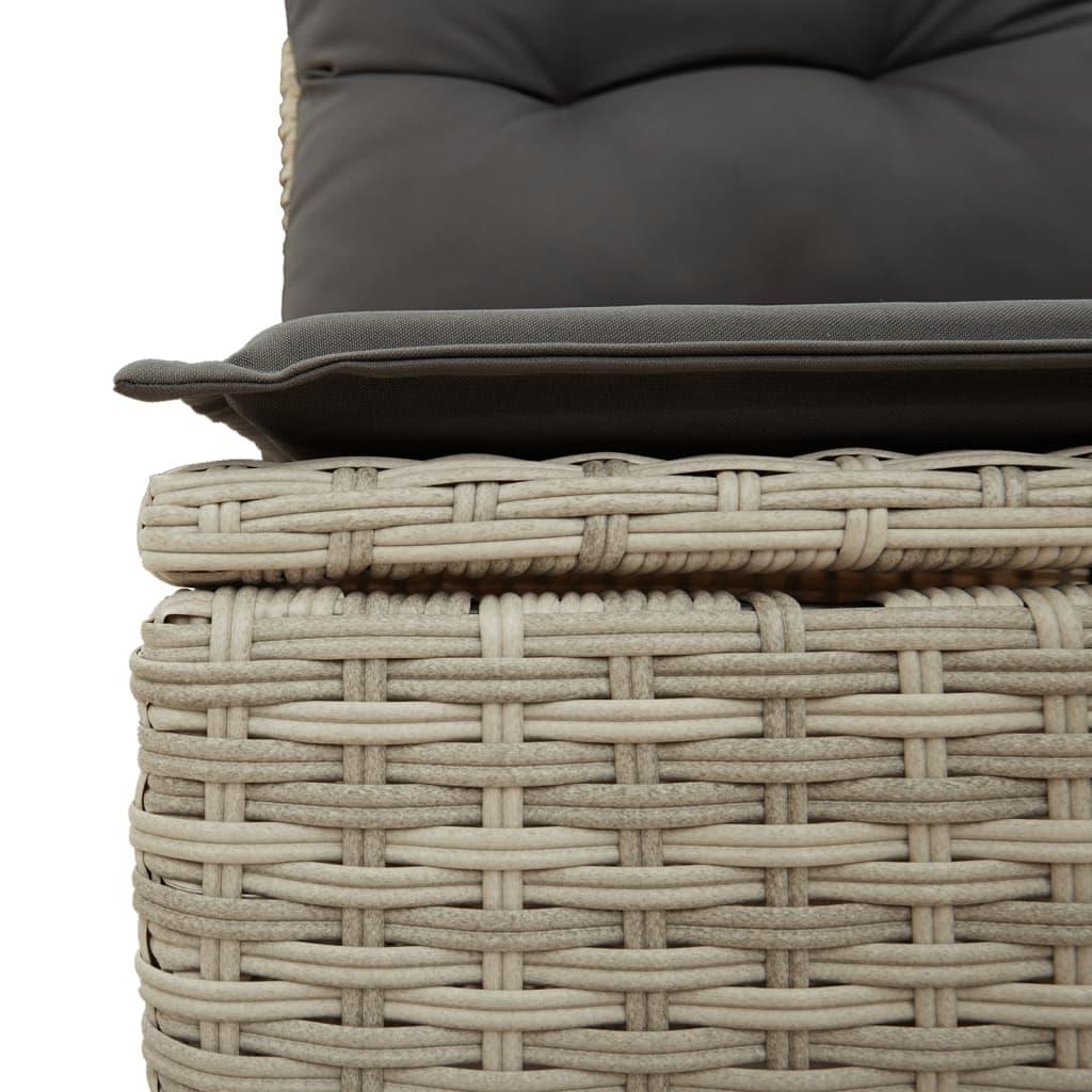 Sofasæt til haven 4 dele med hynder polyrattan lysegrå