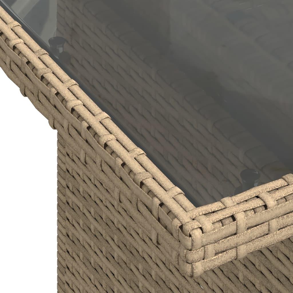 Sofasæt til haven 9 dele med hynder polyrattan beige