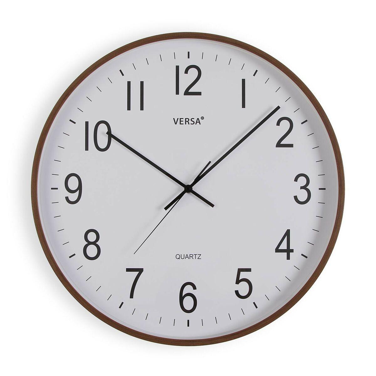Vægur Versa Plastik Kvarts Træ MDF 5,2 x 50 x 50 cm