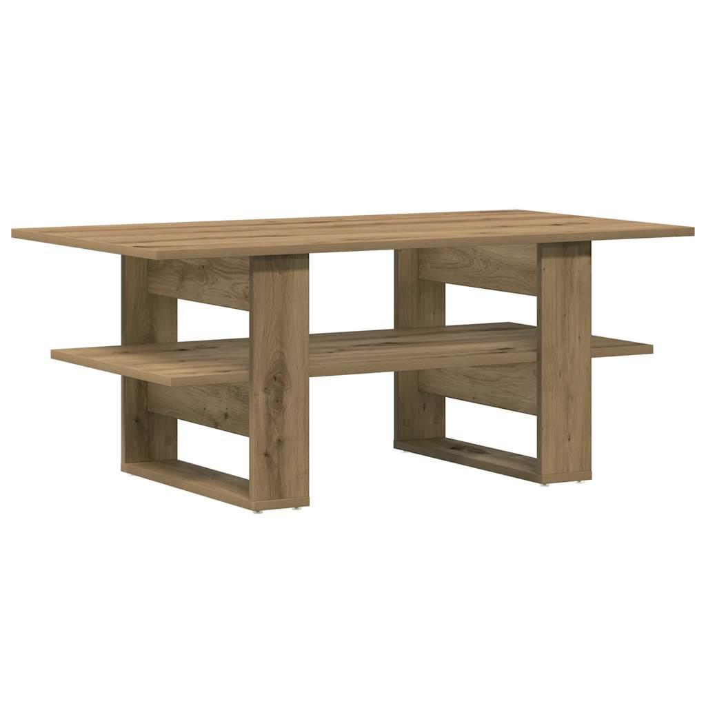 Sofabord 102x55x42 cm konstrueret træ kunsteg