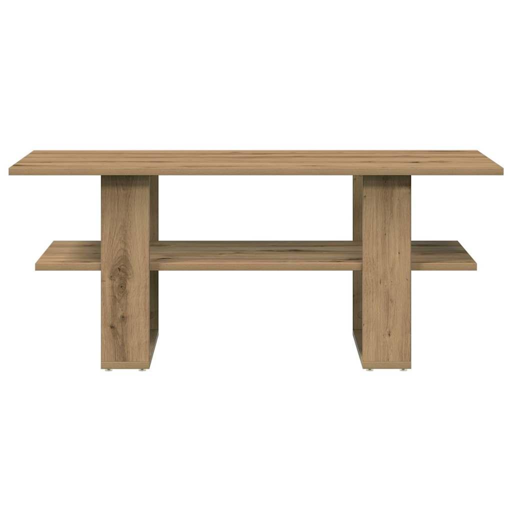 Sofabord 102x55x42 cm konstrueret træ kunsteg