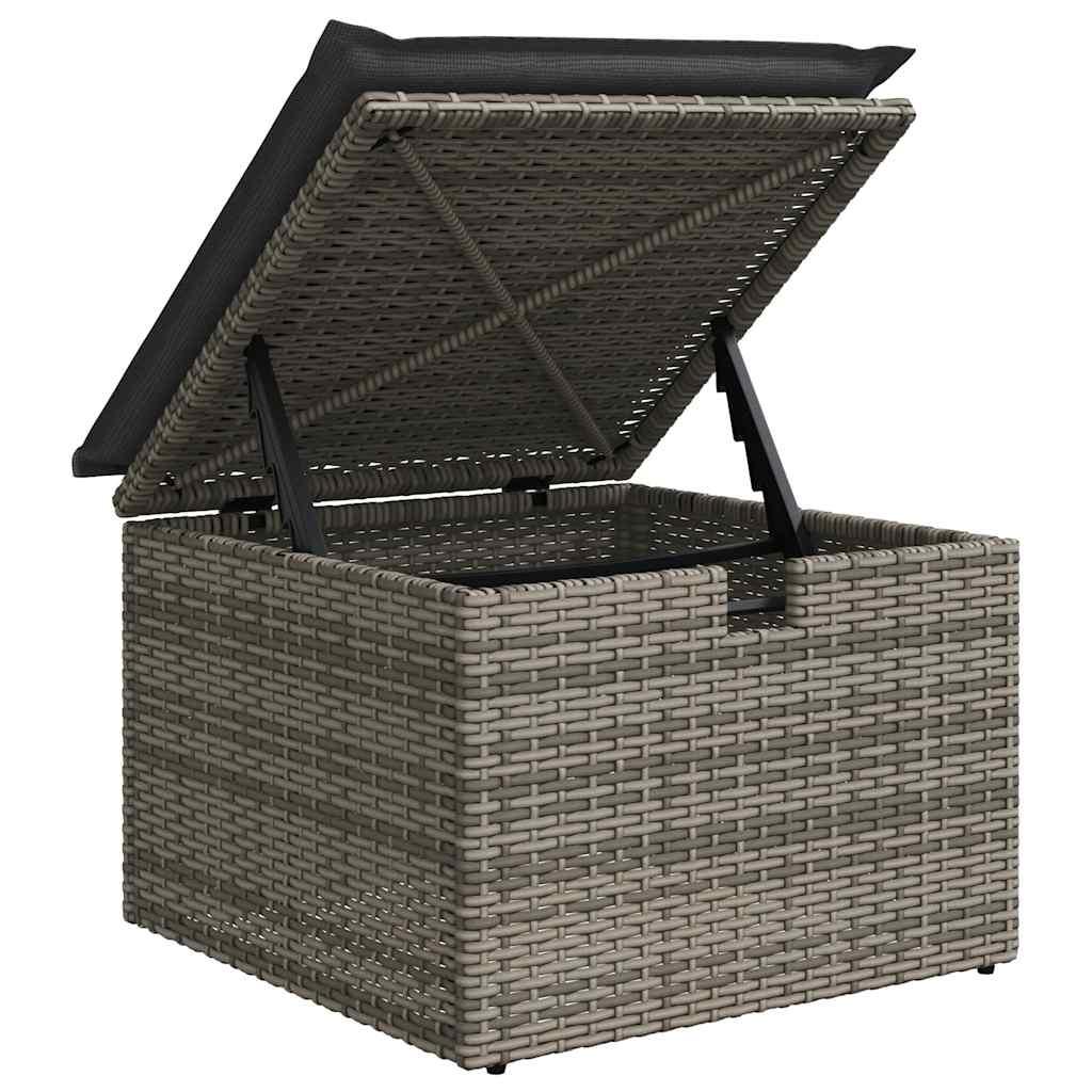 Sofasæt til haven 6 dele med hynder polyrattan grå