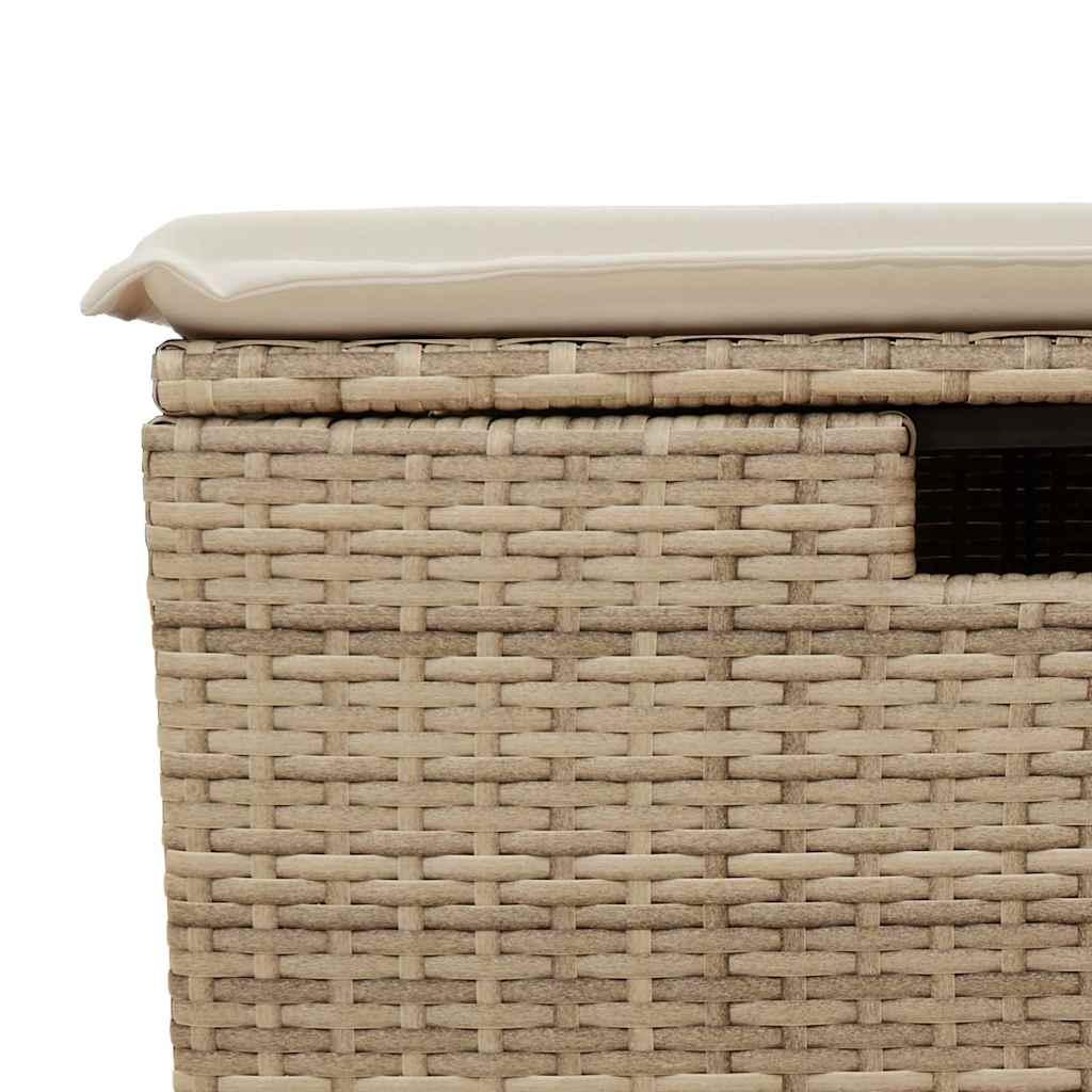 Sofasæt til haven 7 dele med hynder polyrattan beige