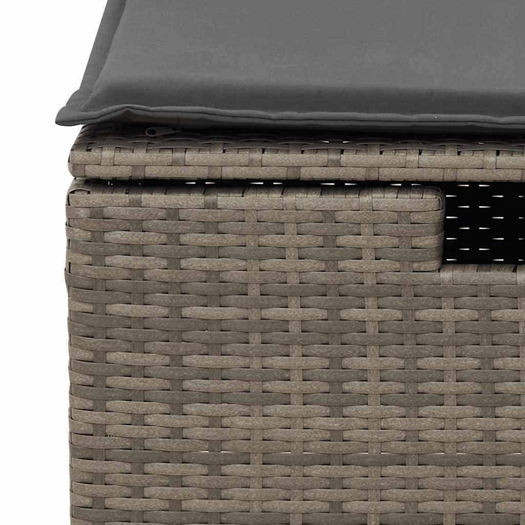 Sofasæt til haven 6 dele med hynder polyrattan grå
