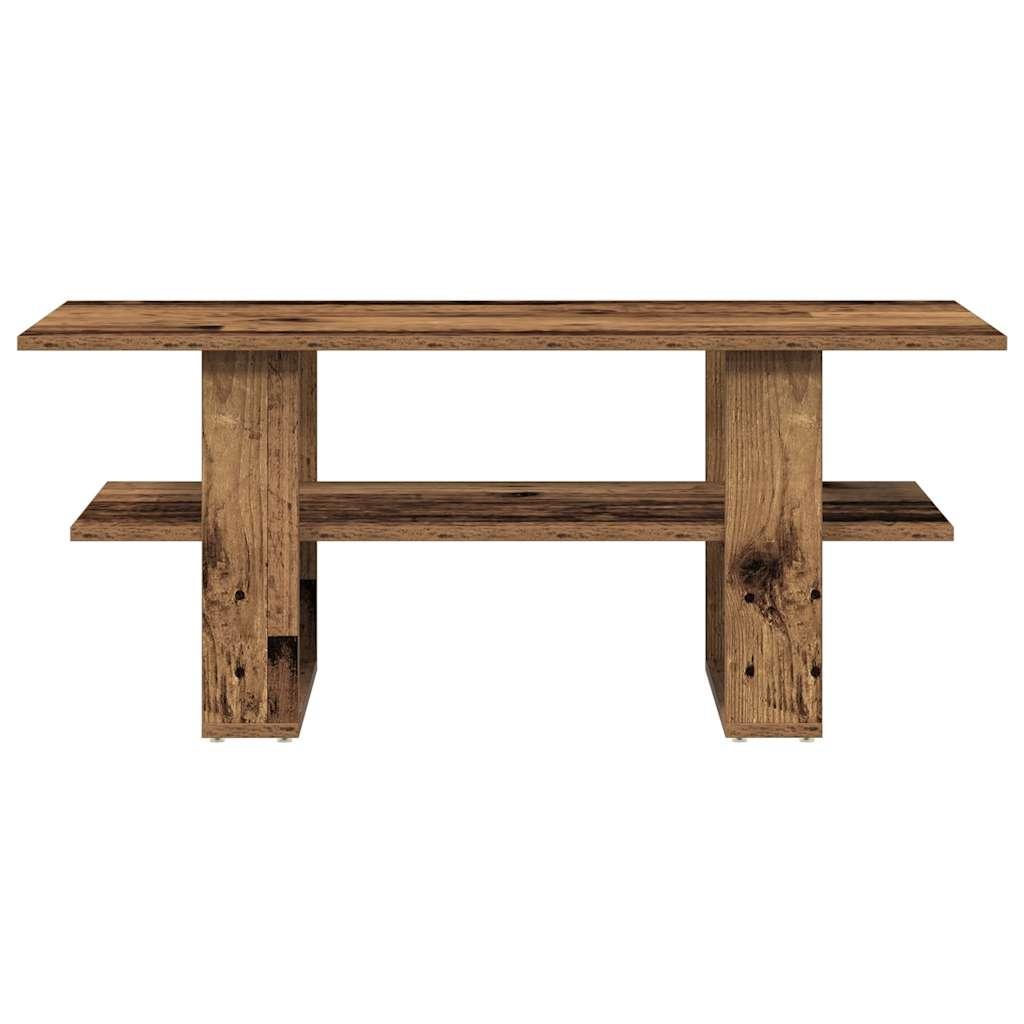 Sofabord 102x55x42 cm konstrueret træ antikt trælook