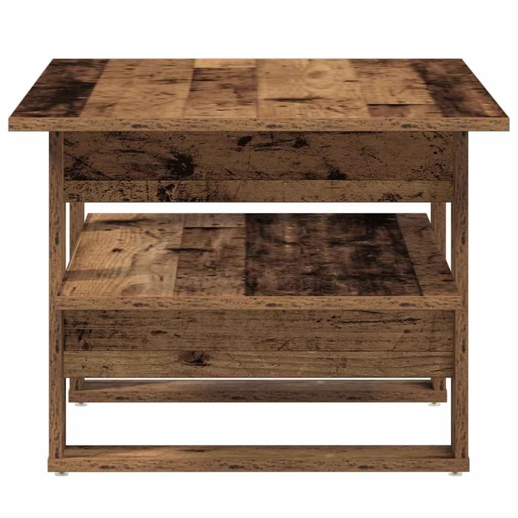 Sofabord 102x55x42 cm konstrueret træ antikt trælook