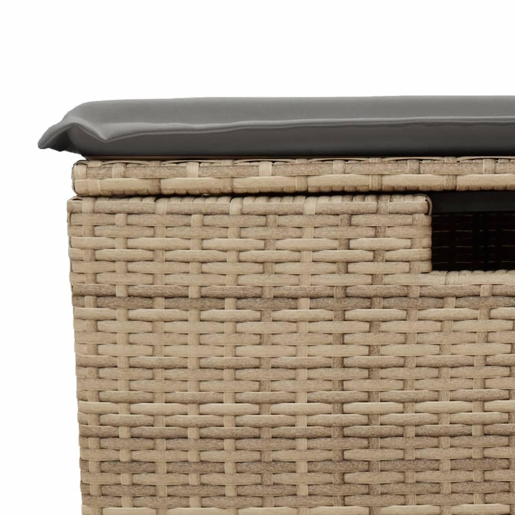 Sofasæt til haven 6 dele med hynder polyrattan beige