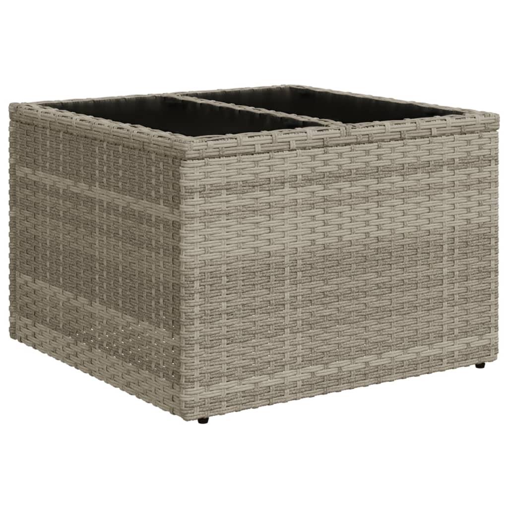 Sofasæt til haven 7 dele med hynder polyrattan lysegrå