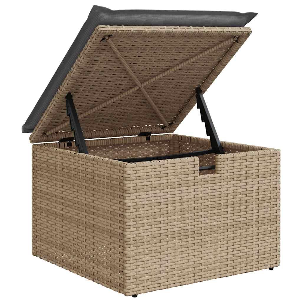 Sofasæt til haven 5 dele med hynder polyrattan beige