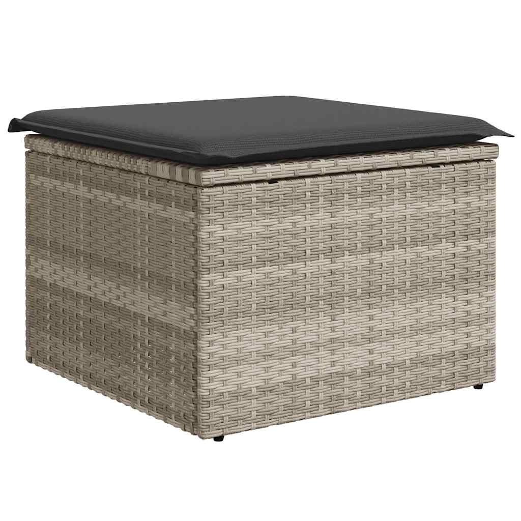 Sofasæt til haven 6 dele med hynder polyrattan lysegrå
