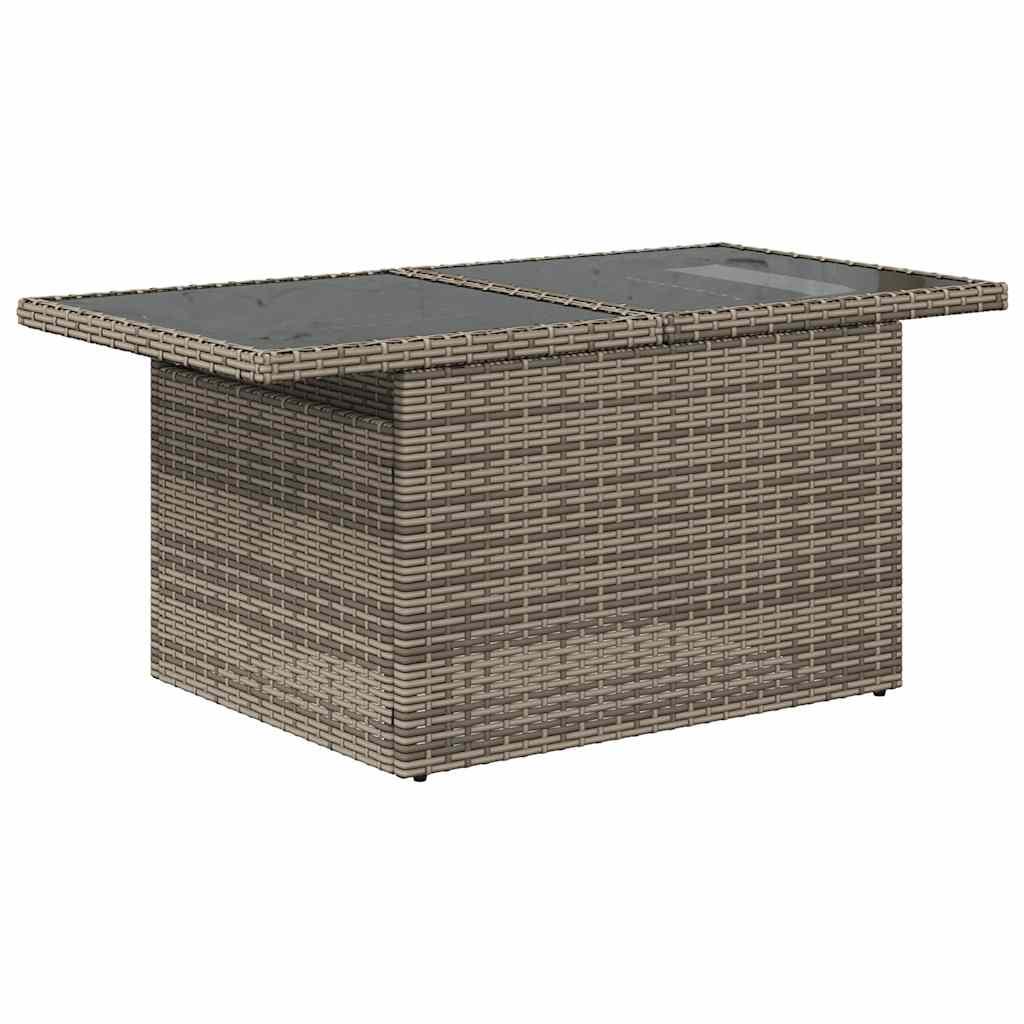 Sofasæt til haven 9 dele med hynder polyrattan grå