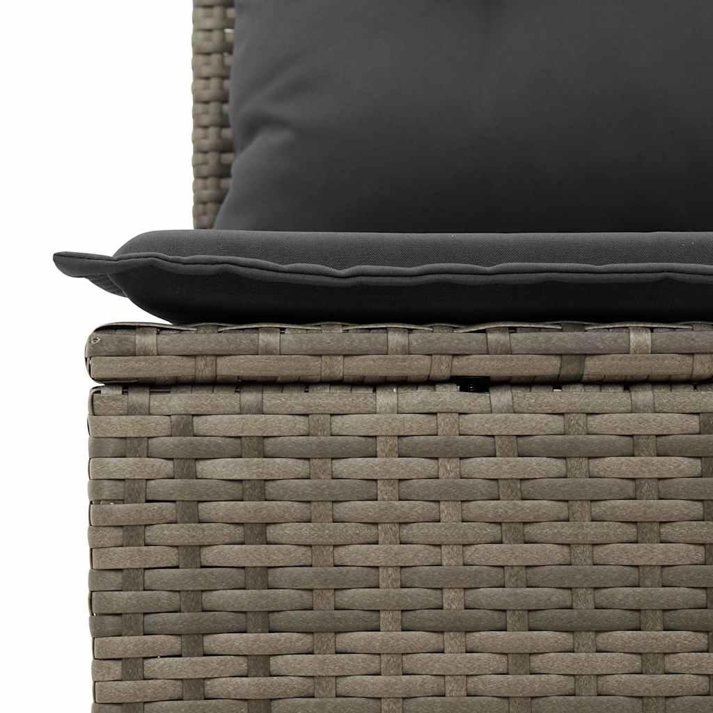 Sofasæt til haven 9 dele med hynder polyrattan grå