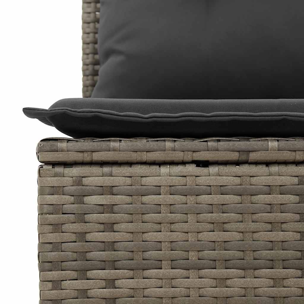 Sofasæt til haven 6 dele med hynder polyrattan grå