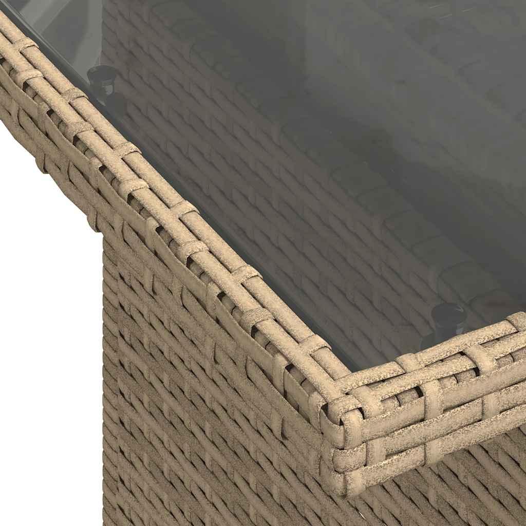 Sofasæt til haven 6 dele med hynder polyrattan beige