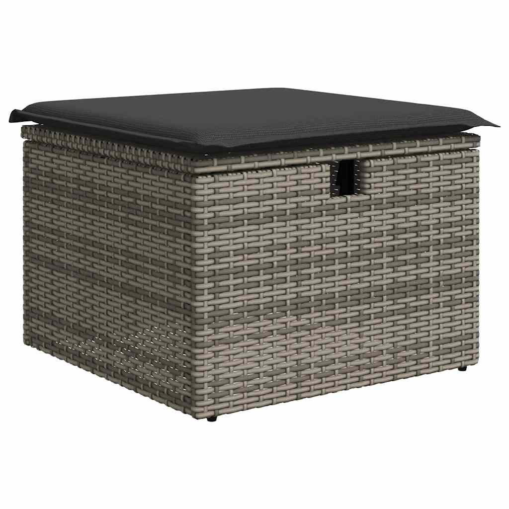 Sofasæt 5 dele med hynder polyrattan grå