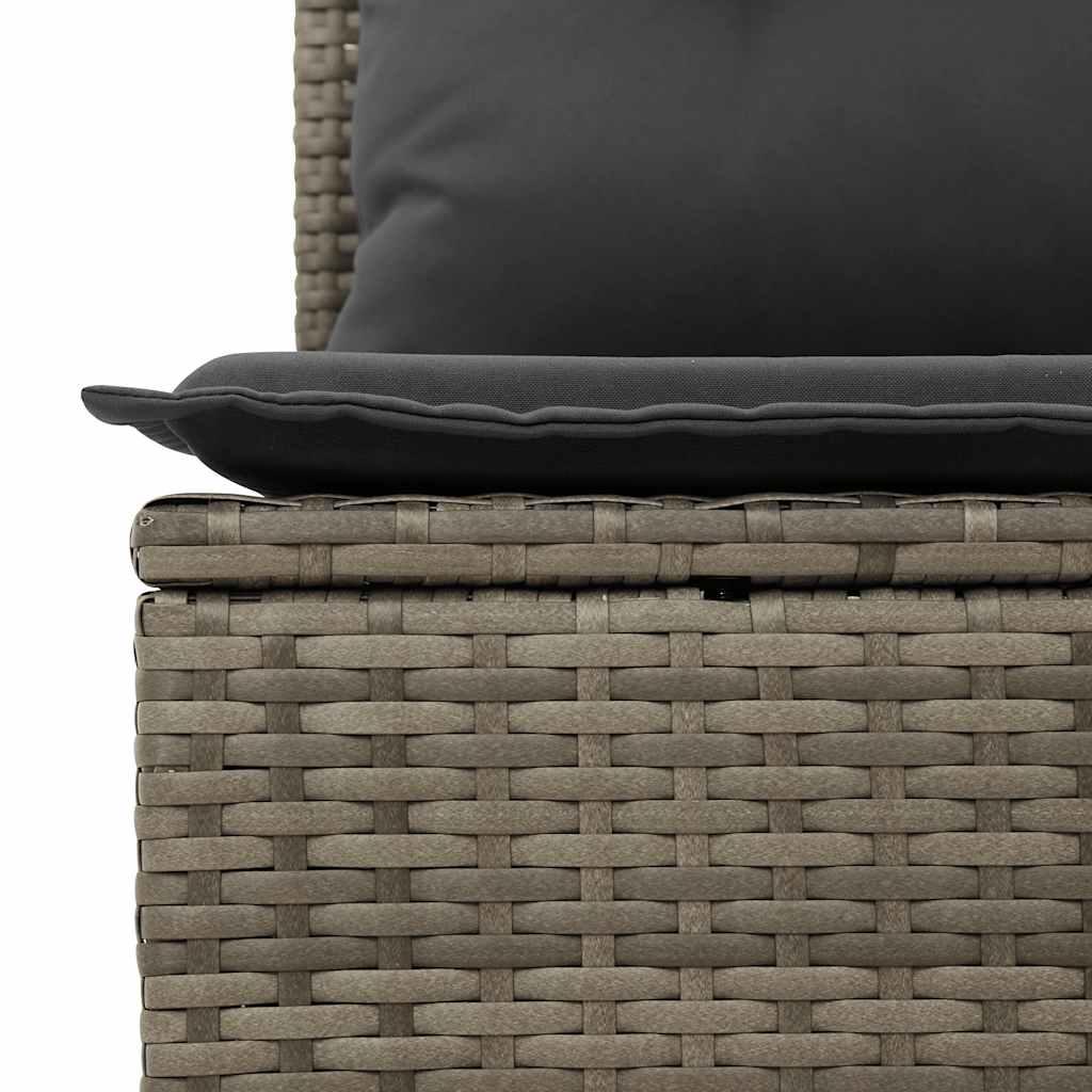 Sofasæt 5 dele med hynder polyrattan grå