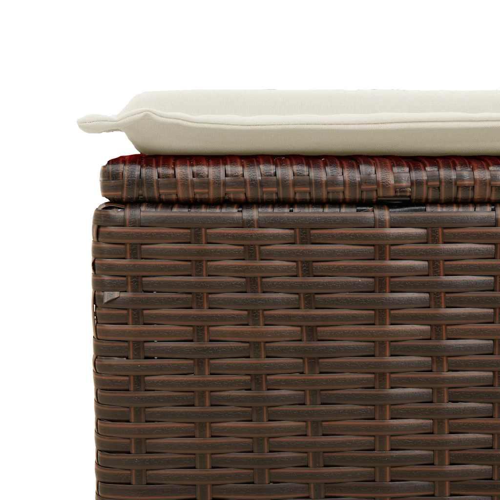Sofasæt til haven 6 dele med hynder polyrattan brun