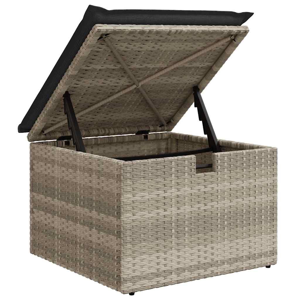 Sofasæt til haven 6 dele med hynder polyrattan lysegrå