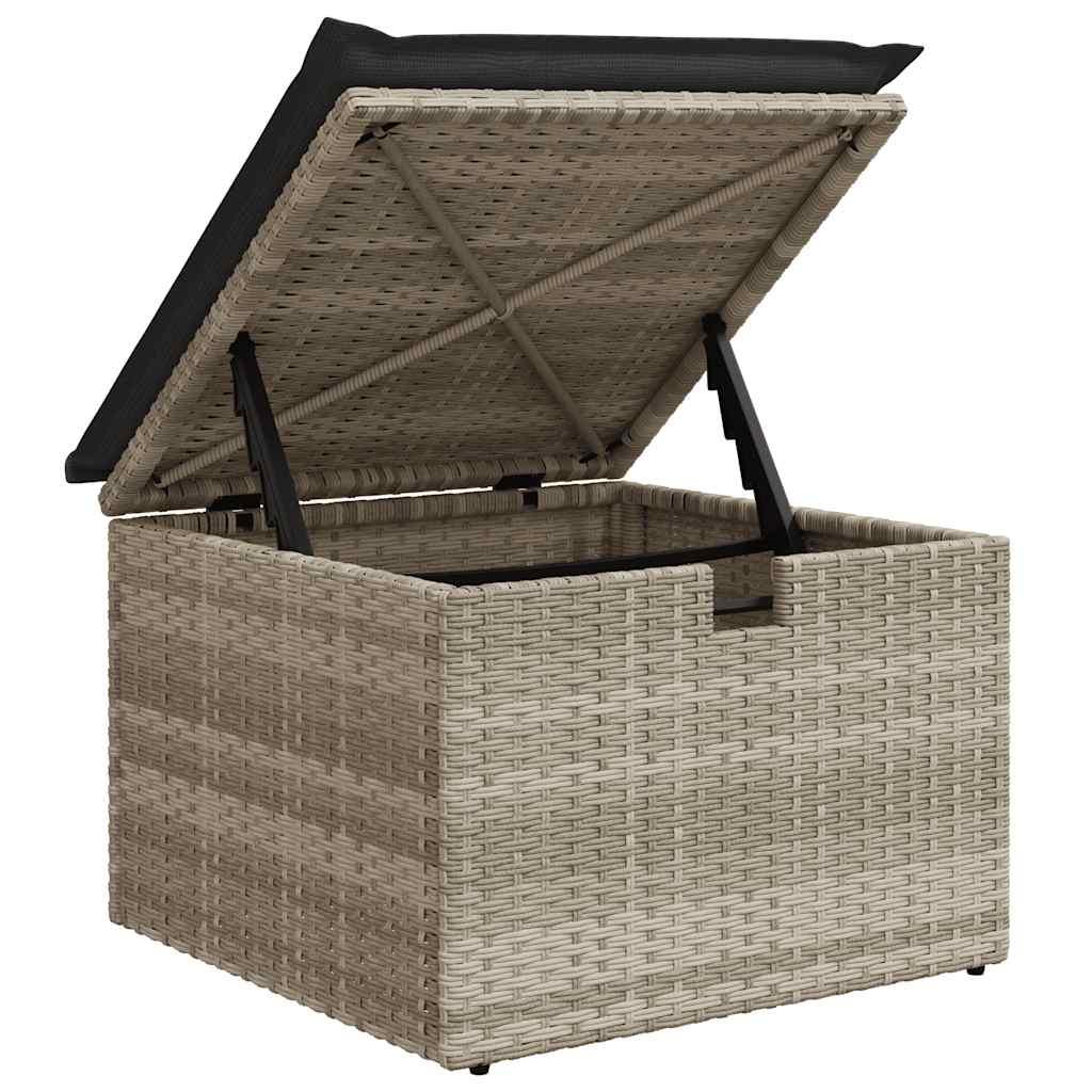 Sofasæt til haven 8 dele med hynder polyrattan lysegrå