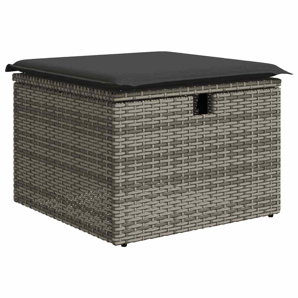 Sofasæt til haven 6 dele med hynder polyrattan grå