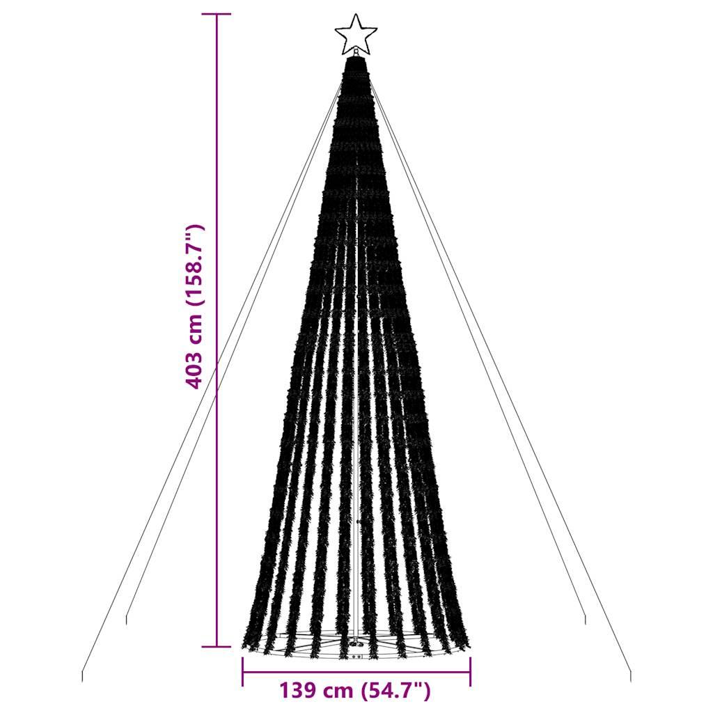 LED-juletræ 1028 LED'er 403 cm koldt hvidt lys