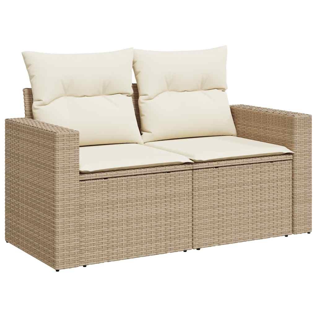 Sofasæt til haven 4 dele med hynder polyrattan beige