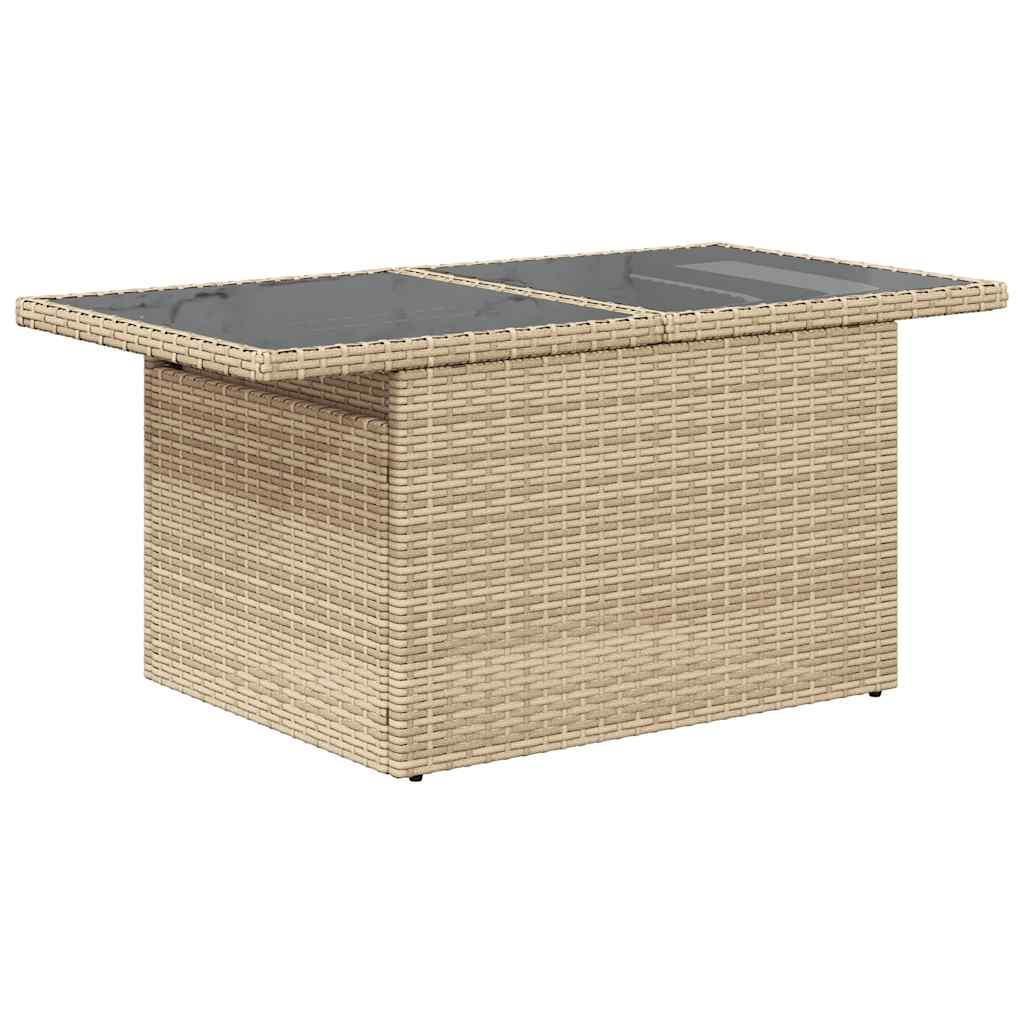 Sofasæt til haven 6 dele med hynder polyrattan beige