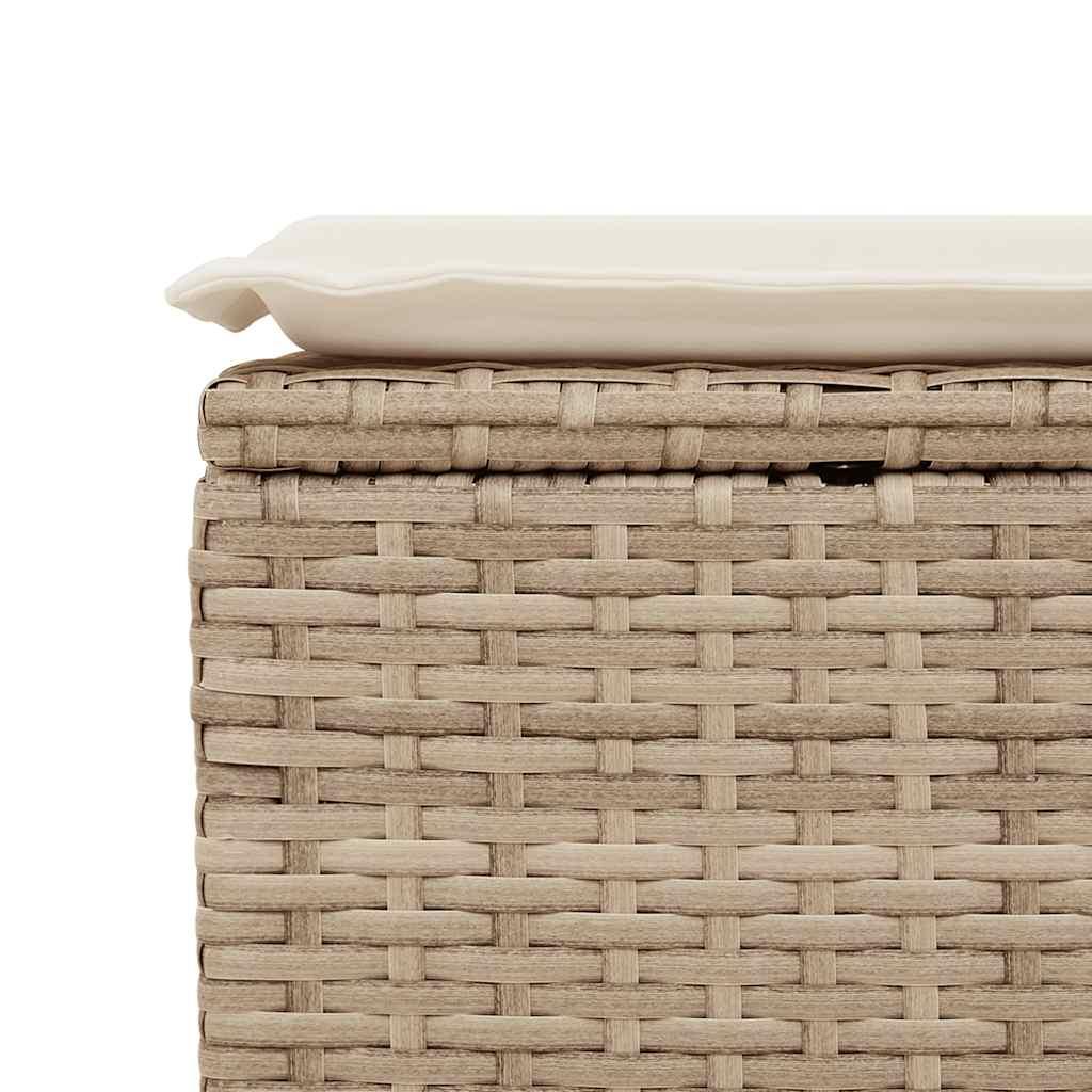 Sofasæt til haven 6 dele med hynder polyrattan beige
