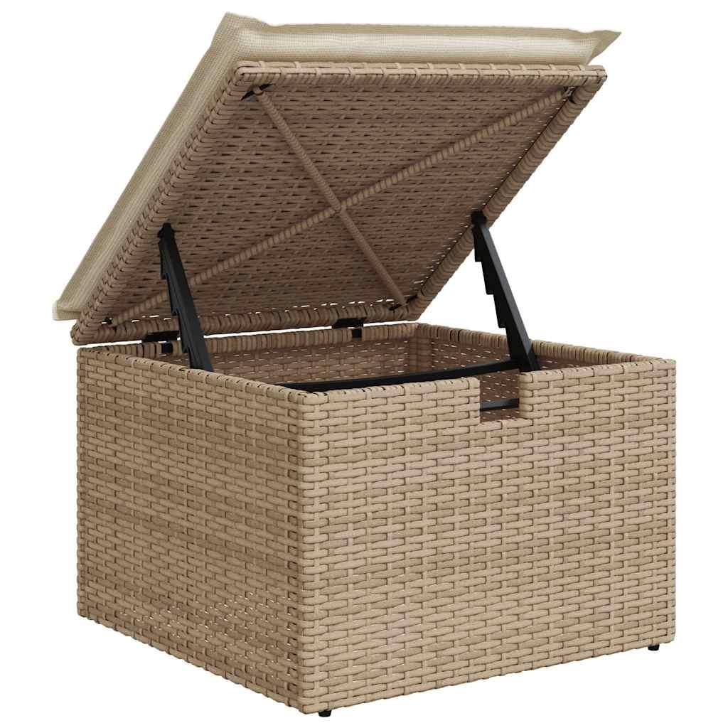 Sofasæt til haven 5 dele med hynder polyrattan beige