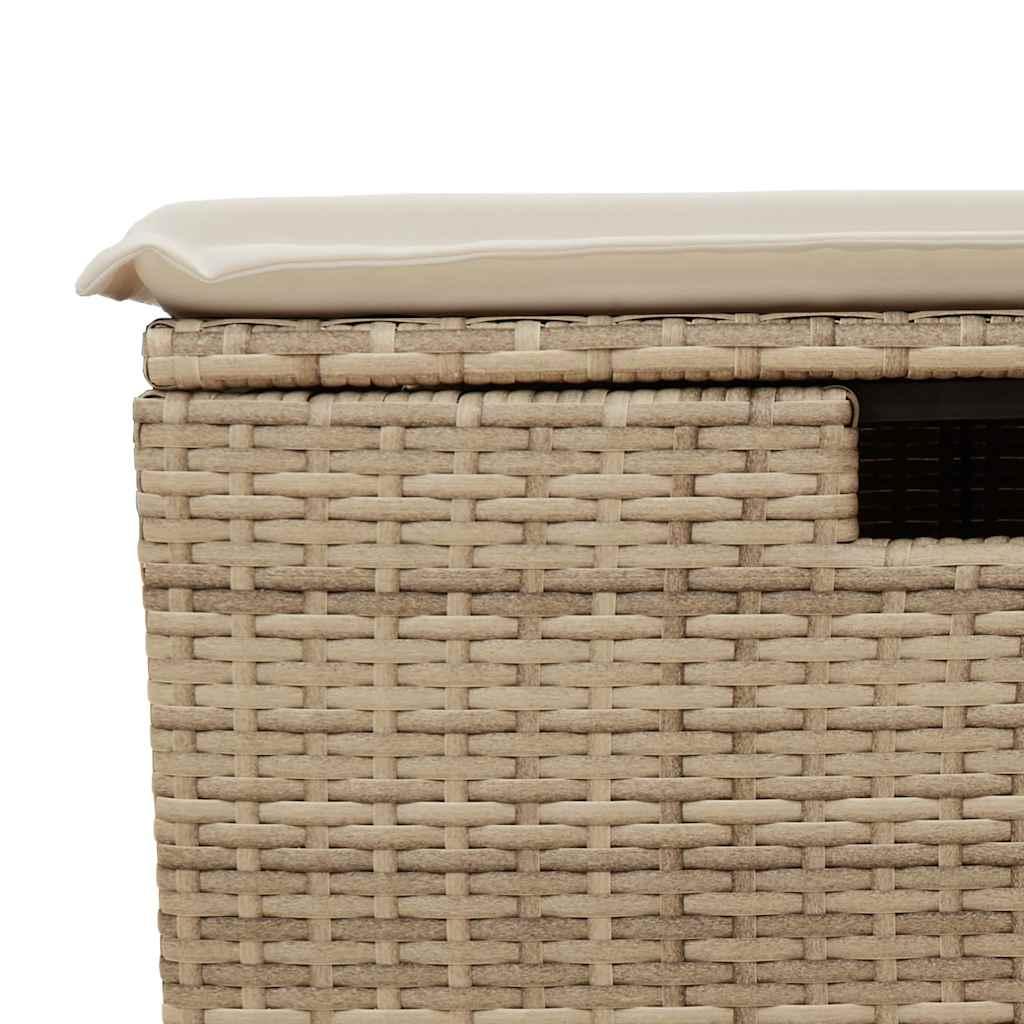 Sofasæt til haven 5 dele med hynder polyrattan beige
