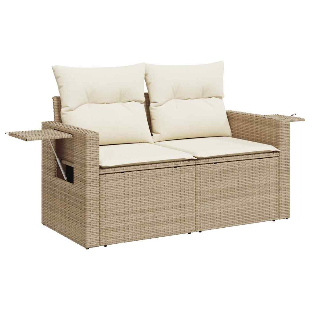 Sofasæt til haven 8 dele med hynder polyrattan beige