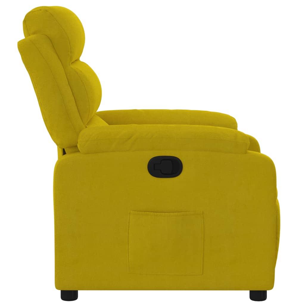Lænestol velour gul