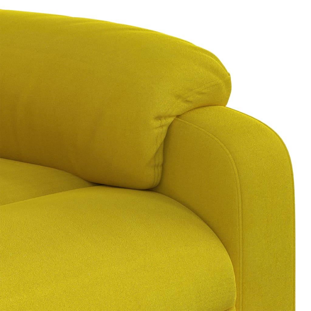 Lænestol velour gul