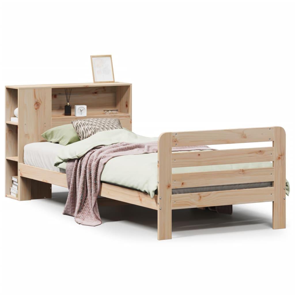 Sengeramme uden madras 75x190 cm massivt fyrretræ