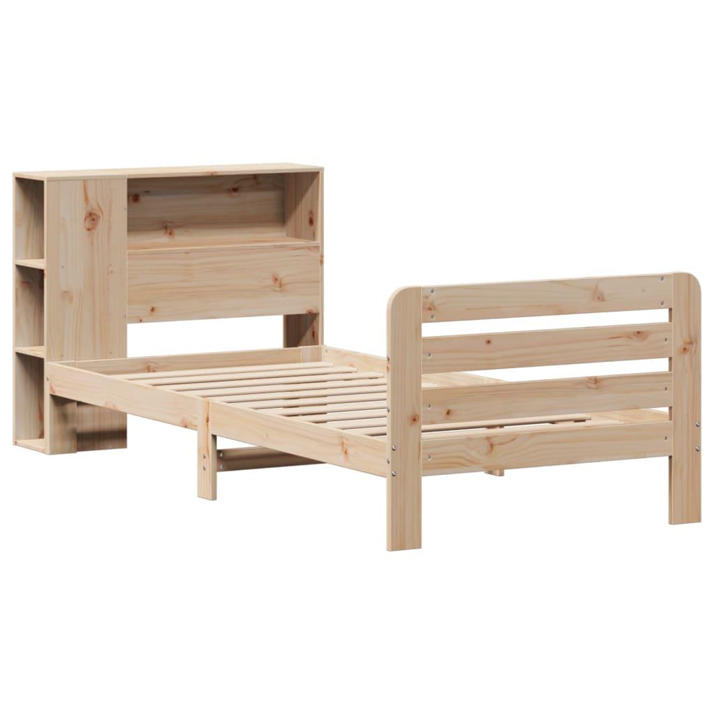Sengeramme uden madras 75x190 cm massivt fyrretræ