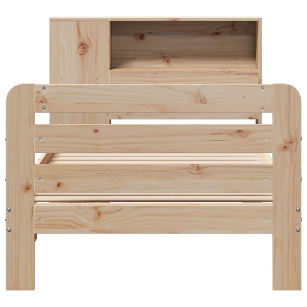 Sengeramme uden madras 75x190 cm massivt fyrretræ