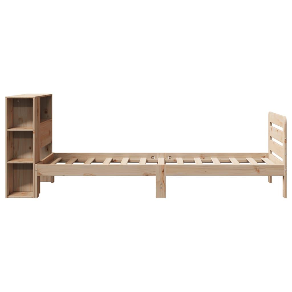 Sengeramme uden madras 75x190 cm massivt fyrretræ