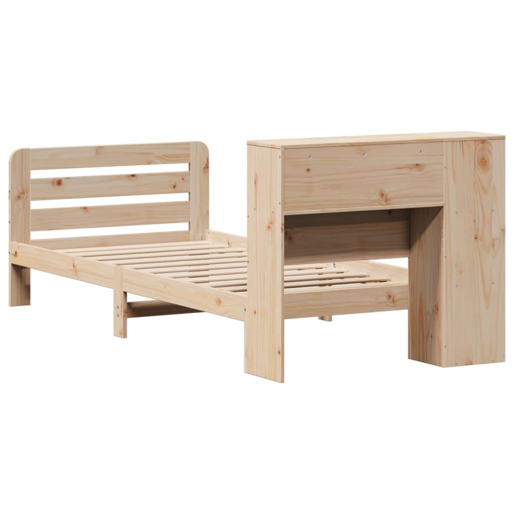 Sengeramme uden madras 75x190 cm massivt fyrretræ