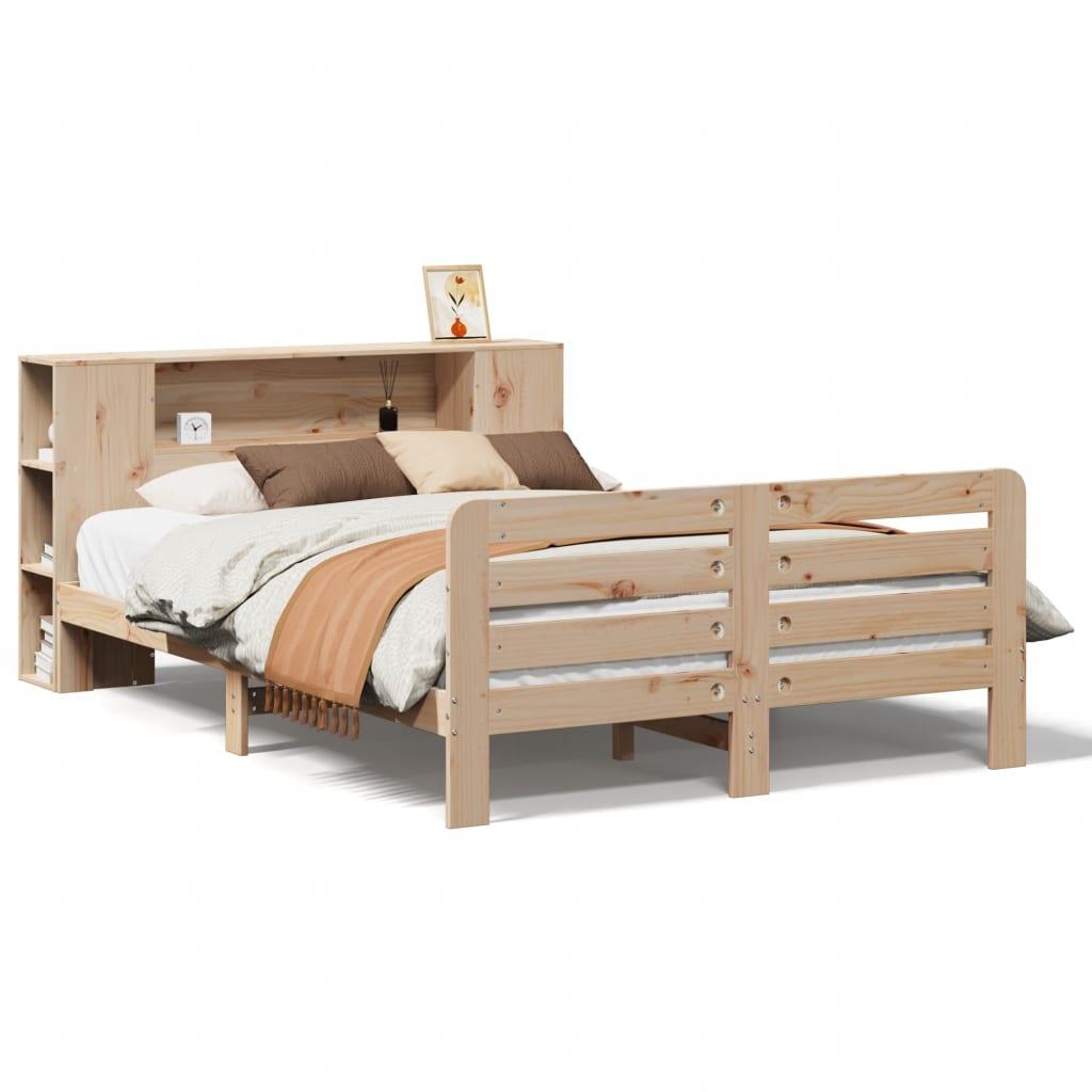 Sengeramme uden madras 140x190 cm massivt fyrretræ
