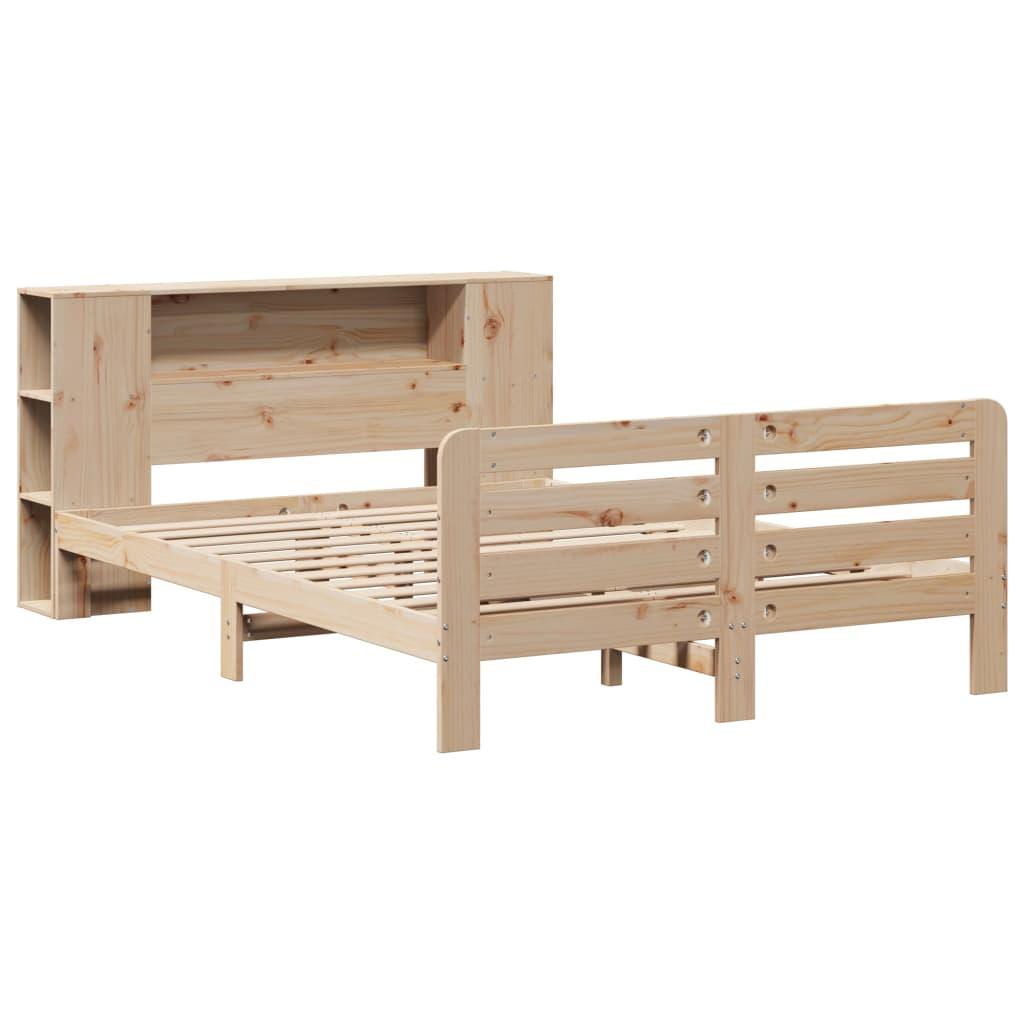 Sengeramme uden madras 140x190 cm massivt fyrretræ