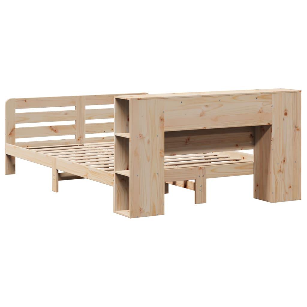 Sengeramme uden madras 140x190 cm massivt fyrretræ