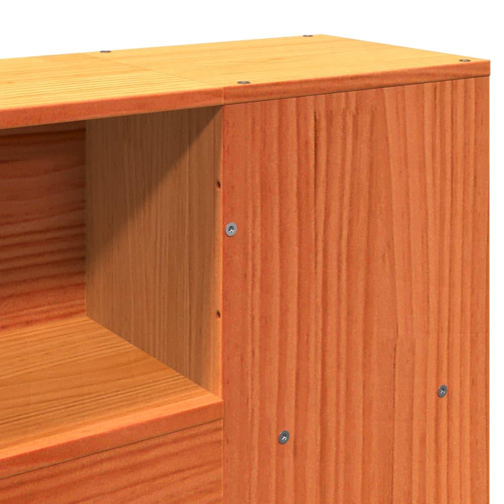 Sengeramme uden madras 200x200 cm massivt fyrretræ gyldenbrun