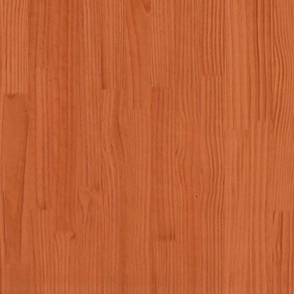 Sengeramme uden madras 200x200 cm massivt fyrretræ gyldenbrun
