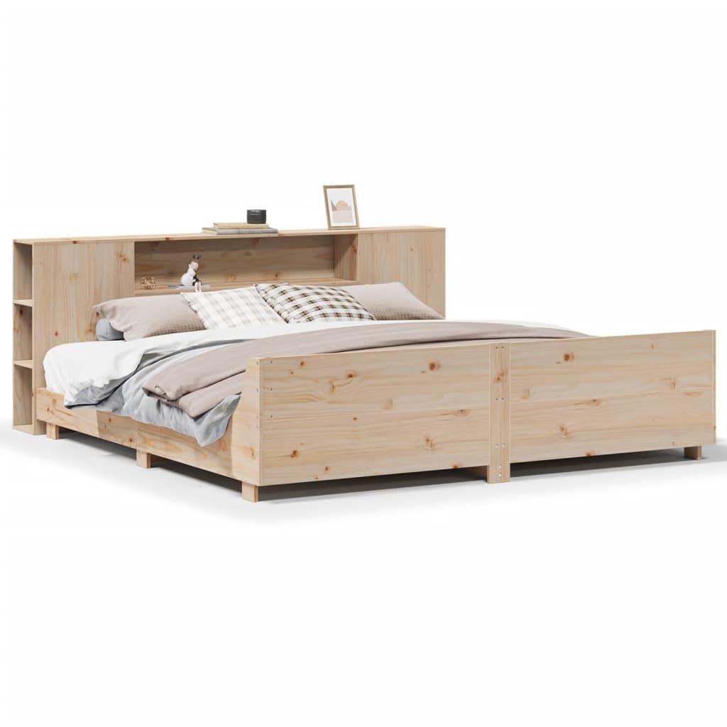 Sengeramme uden madras 180x200 cm massivt fyrretræ