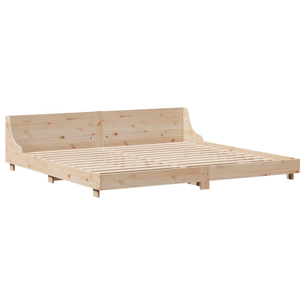 Sengeramme uden madras 180x200 cm massivt fyrretræ