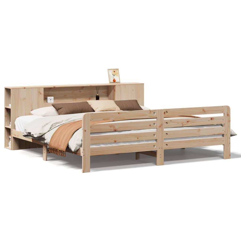 Sengeramme uden madras 180x200 cm massivt fyrretræ