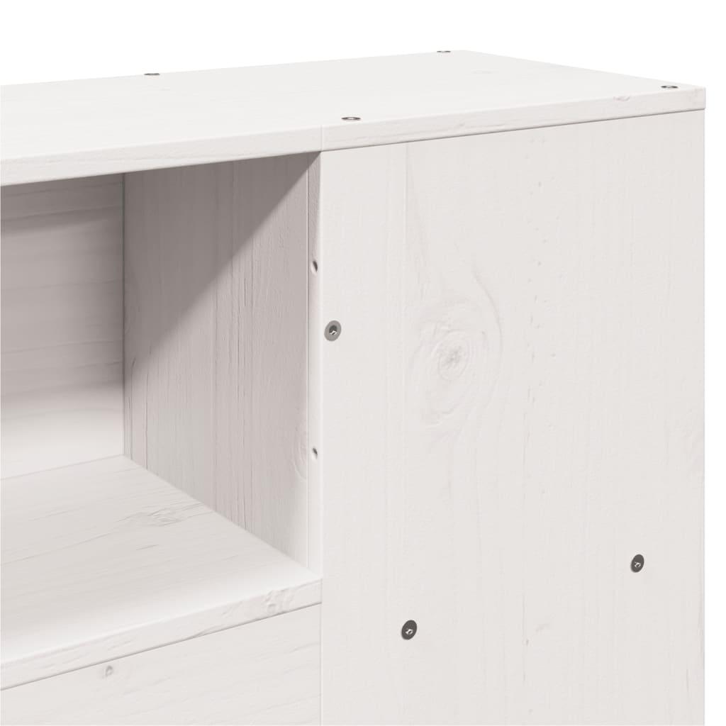 Sengeramme uden madras 200x200 cm massivt fyrretræ hvid